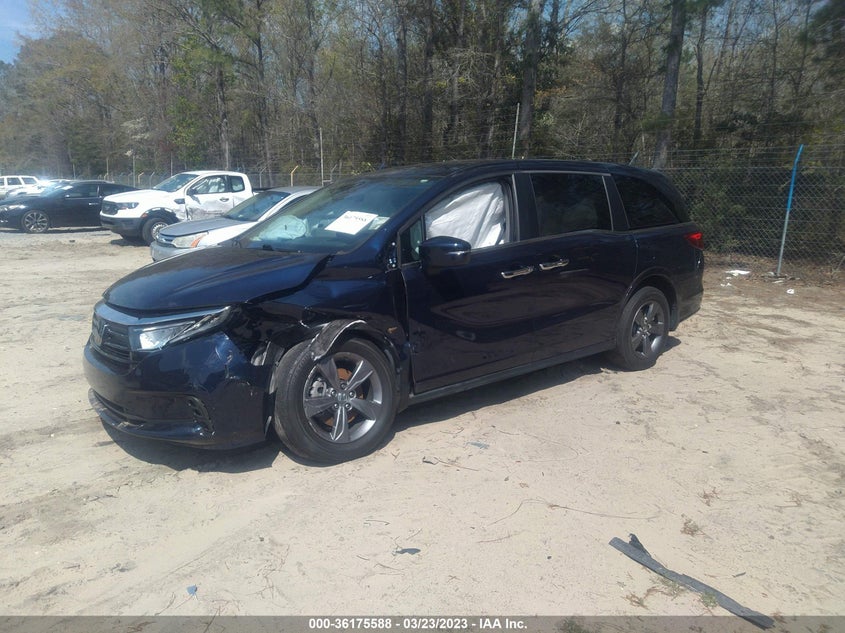 VIN 5FNRL6H58NB013850 2022 HONDA ODYSSEY EX