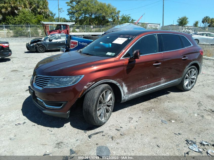 2016 LINCOLN MKX RESERVE - 2LMPJ8LPXGBL27257
