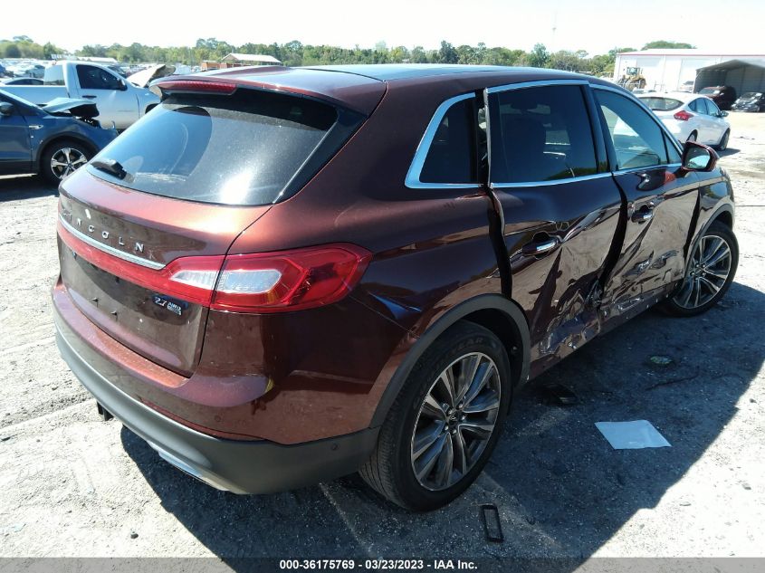 2016 LINCOLN MKX RESERVE - 2LMPJ8LPXGBL27257