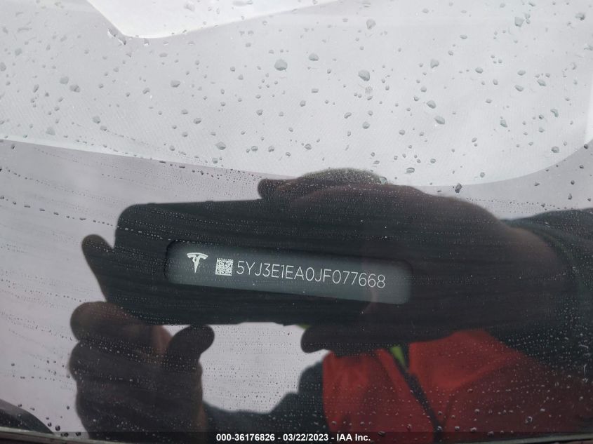 2018 TESLA MODEL 3 RANGE BATTERY - 5YJ3E1EA0JF077668