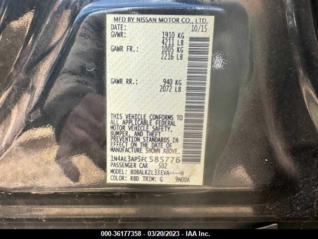 2015 NISSAN ALTIMA 2.5 SV - 1N4AL3AP5FC585776