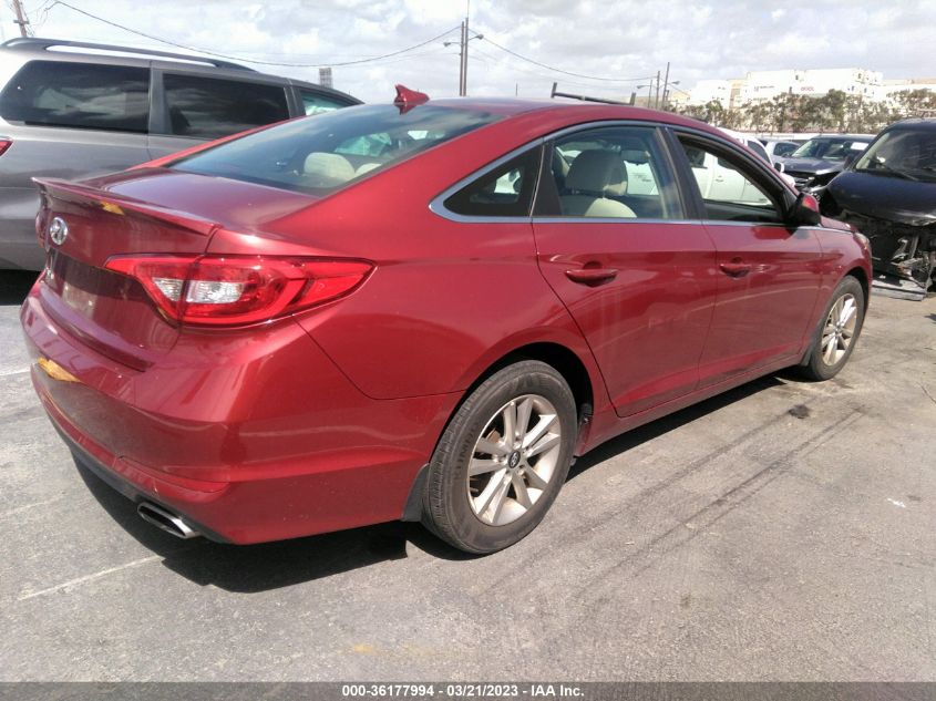 2016 HYUNDAI SONATA 2.4L SE - 5NPE24AF7GH292432