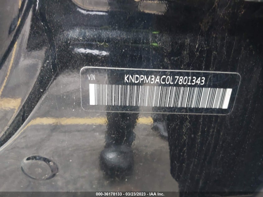 VIN KNDPM3AC0L7801343 2020 KIA SPORTAGE LX