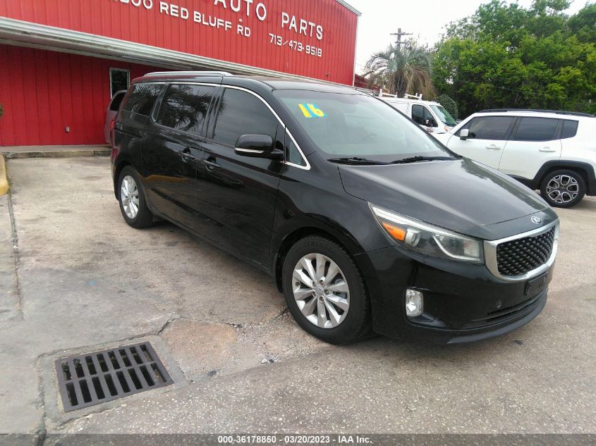 2016 KIA SEDONA EX - KNDMC5C12G6186397