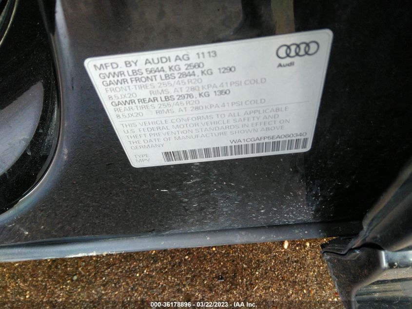 2014 AUDI SQ5 PREMIUM PLUS WA1CGAFP5EA060340