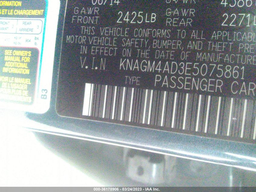 2014 KIA OPTIMA HYBRID LX - KNAGM4AD3E5075861