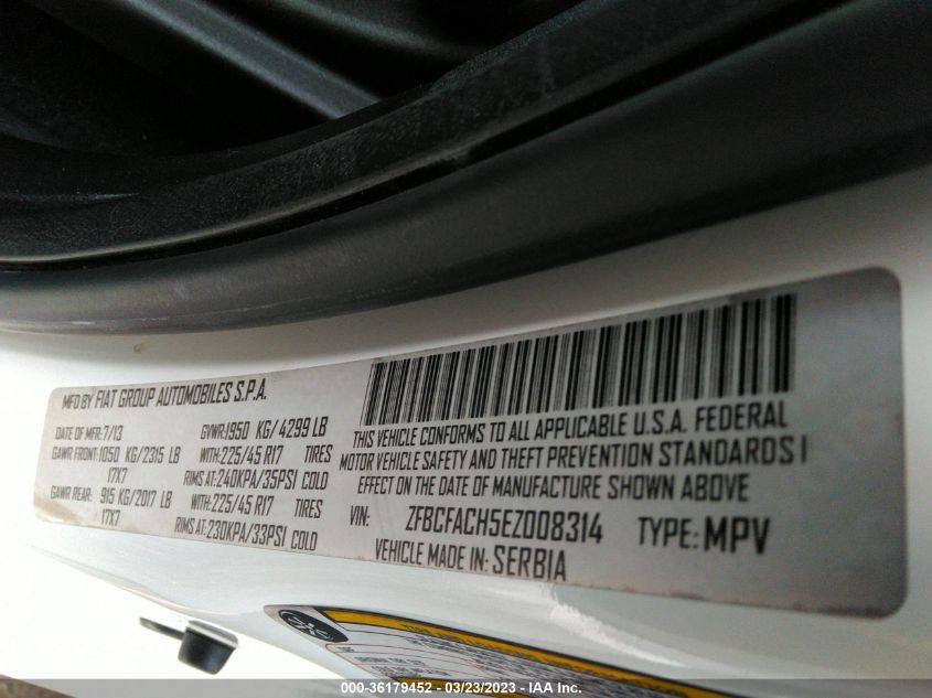 2014 FIAT 500L LOUNGE - ZFBCFACH5EZ008314