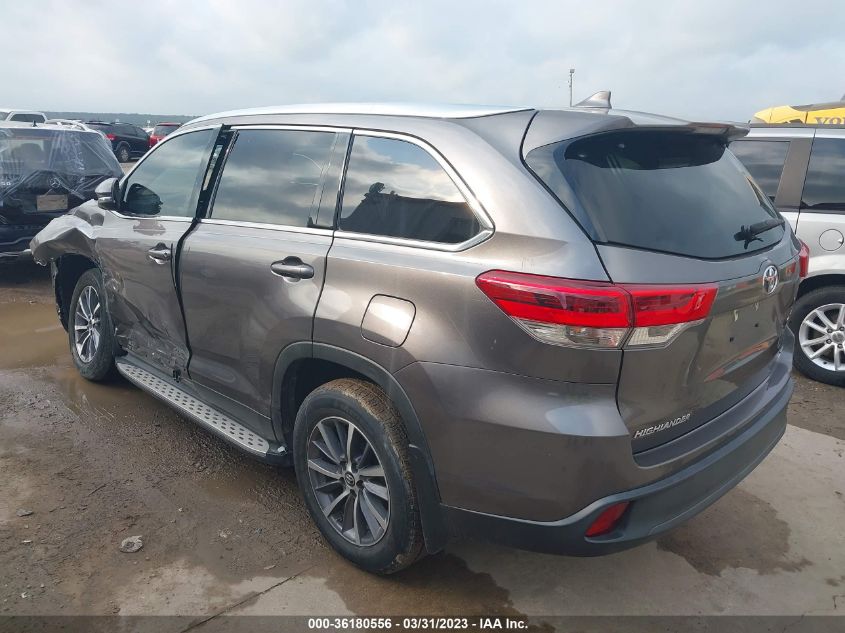 2019 TOYOTA HIGHLANDER SE/XLE - 5TDKZRFH4KS326304