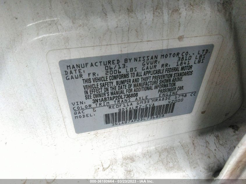 2013 NISSAN SENTRA SR - 3N1AB7AP2DL736808