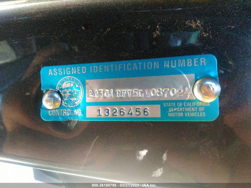 2020 TOYOTA RAV4 XLE PREMIUM - 2T3C1RFV5LW087024