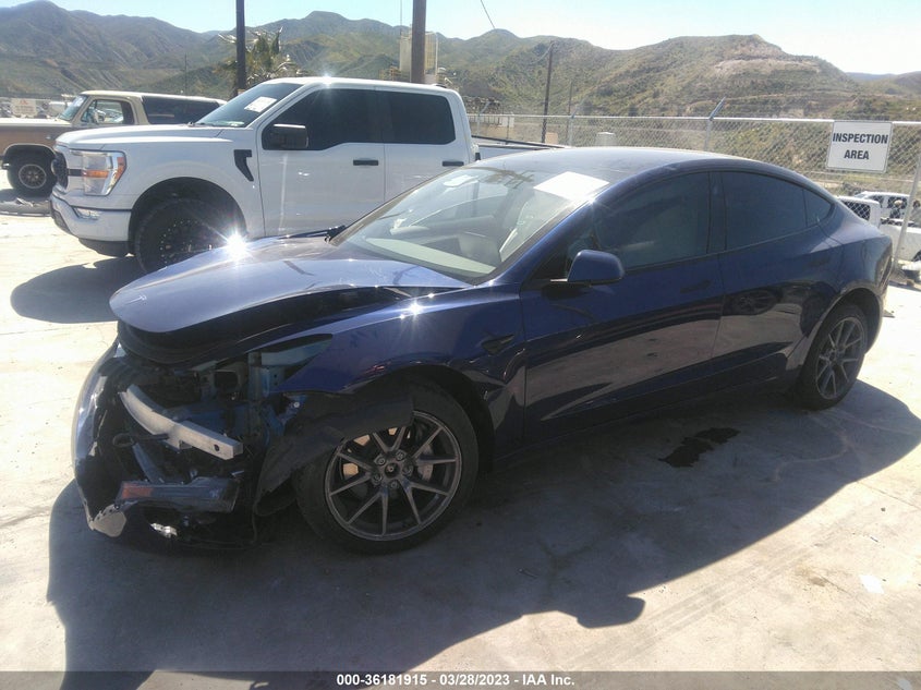 VIN 5YJ3E1EB1NF347568 2022 TESLA MODEL 3 LONG RANGE