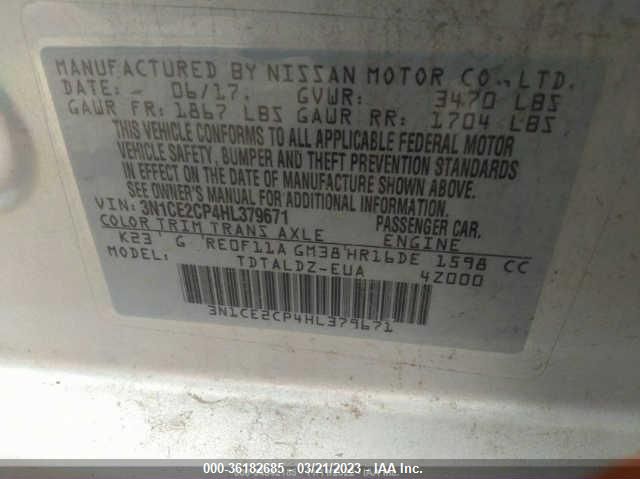 2017 NISSAN VERSA NOTE SV - 3N1CE2CP4HL379671