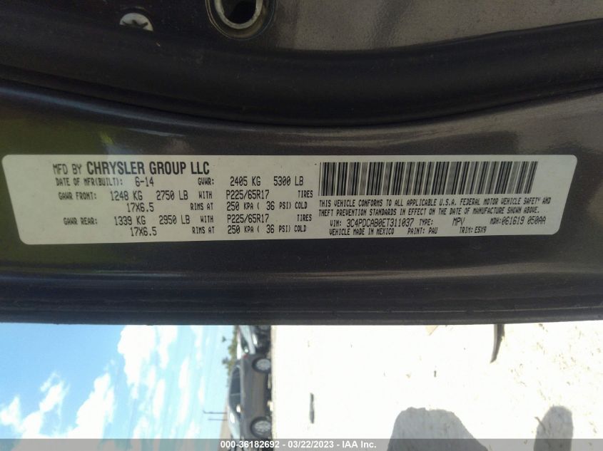 2014 DODGE JOURNEY AMERICAN VALUE PKG - 3C4PDCAB0ET311037