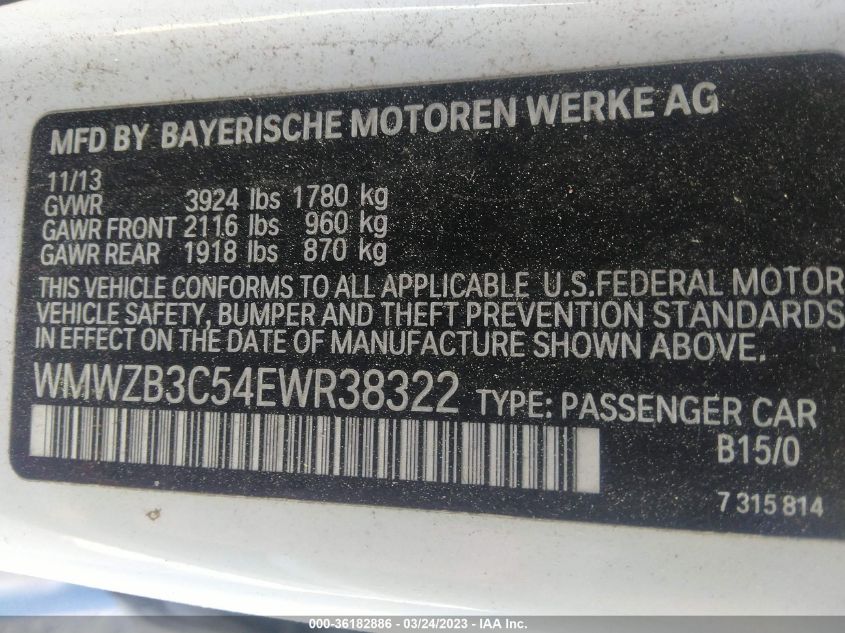 2014 MINI COOPER COUNTRYMAN - WMWZB3C54EWR38322