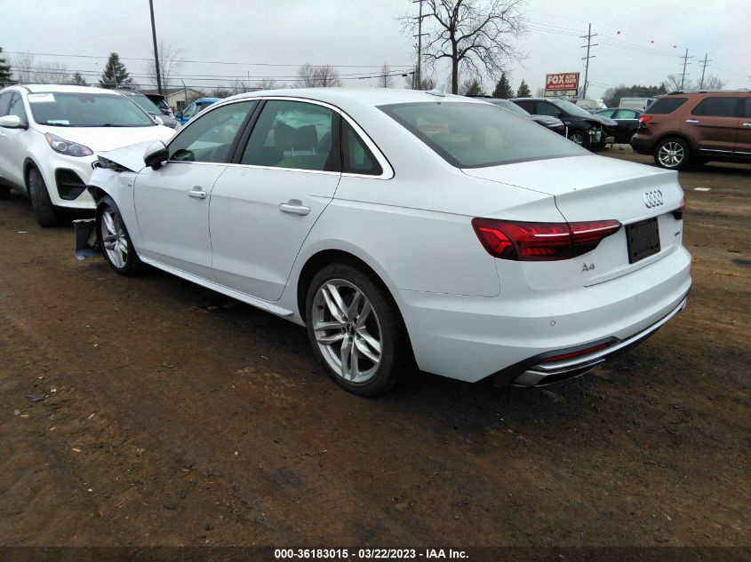 2020 AUDI A4 PREMIUM PLUS - WAUENAF47LA039624