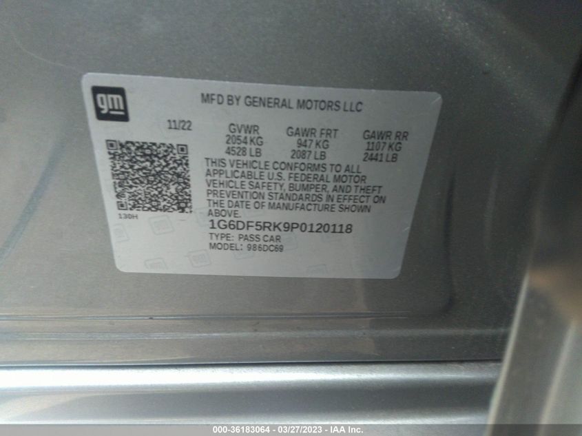 2023 CADILLAC CT4 PREMIUM LUXURY 1G6DF5RK9P0120118