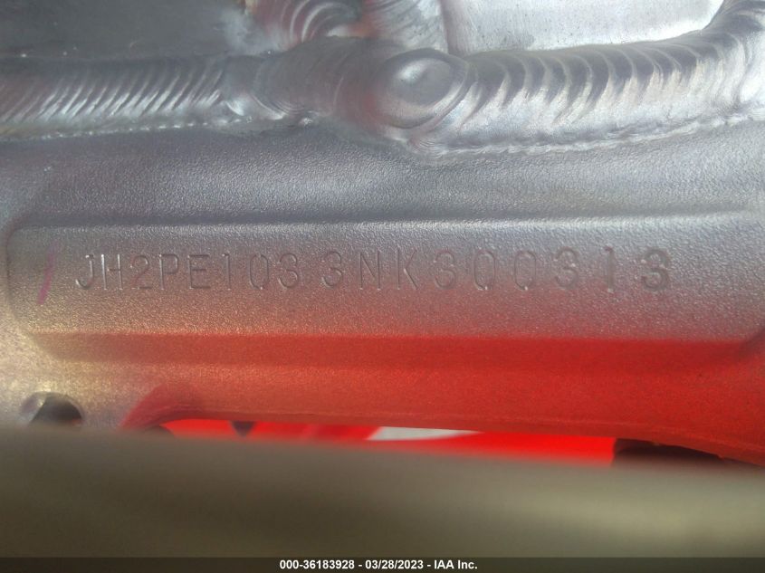 2022 HONDA CRF450 RX JH2PE1033NK300313