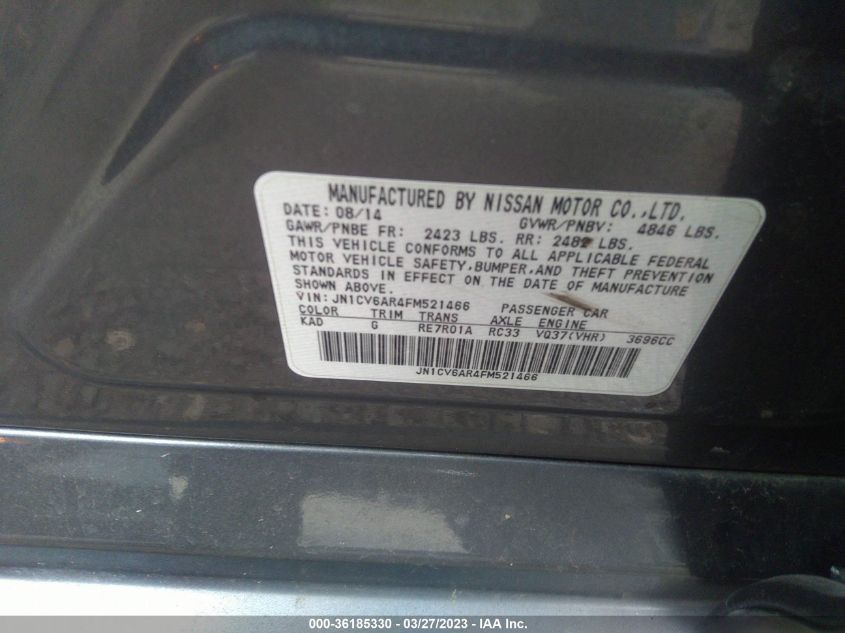 2015 INFINITI Q40 JN1CV6AR4FM521466