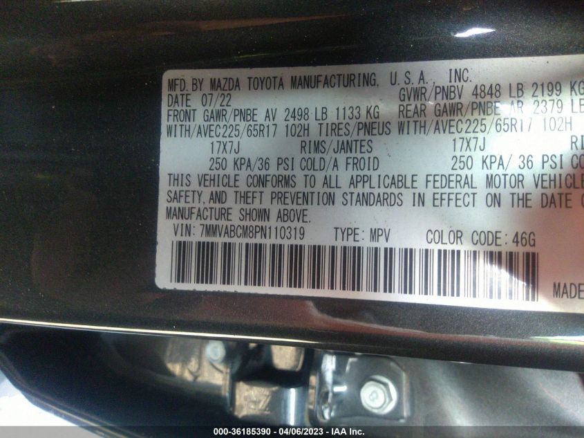 2023 MAZDA CX-50 2.5 S PREFERRED PLUS 7MMVABCM8PN110319