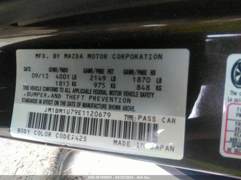 2014 MAZDA MAZDA3 I SPORT - JM1BM1U79E1120679