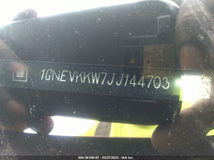 2018 CHEVROLET TRAVERSE HIGH COUNTRY - 1GNEVKKW7JJ144703
