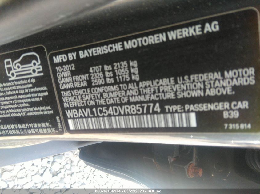 2013 BMW X1 XDRIVE28I - WBAVL1C54DVR85774
