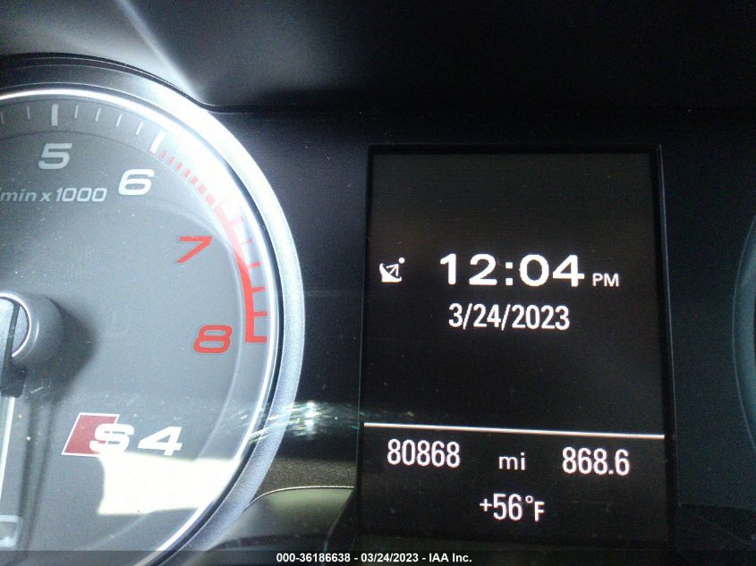 2013 AUDI S4 PREMIUM PLUS - WAUBGAFL0DA089593