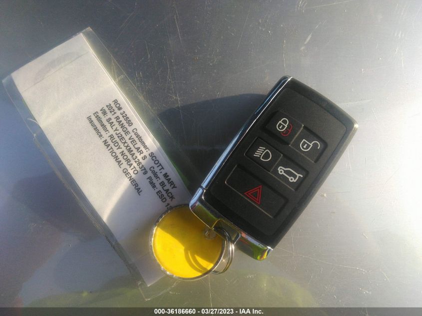2021 LAND ROVER RANGE ROVER VELAR S - SALYJ2EXXMA326379