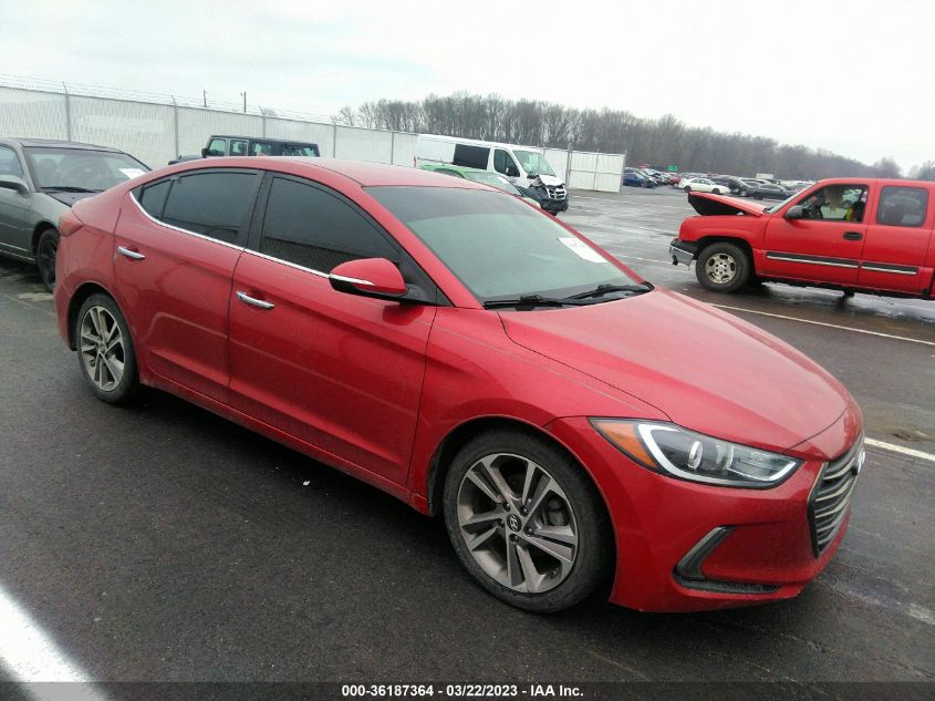 2017 HYUNDAI ELANTRA LIMITED - 5NPD84LF1HH016661