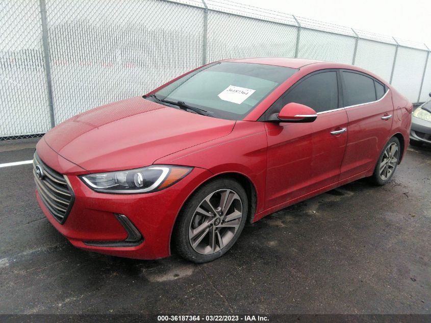 2017 HYUNDAI ELANTRA LIMITED - 5NPD84LF1HH016661