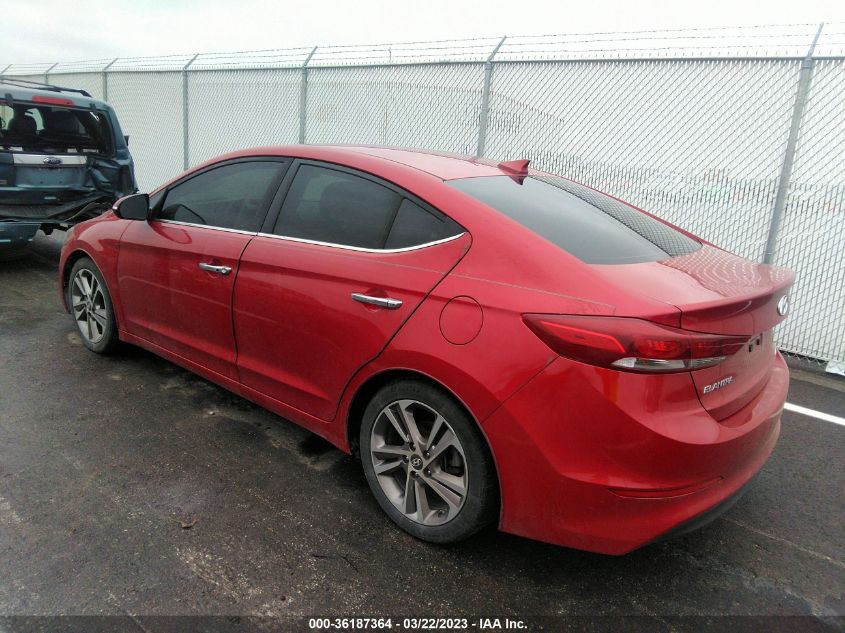 2017 HYUNDAI ELANTRA LIMITED - 5NPD84LF1HH016661