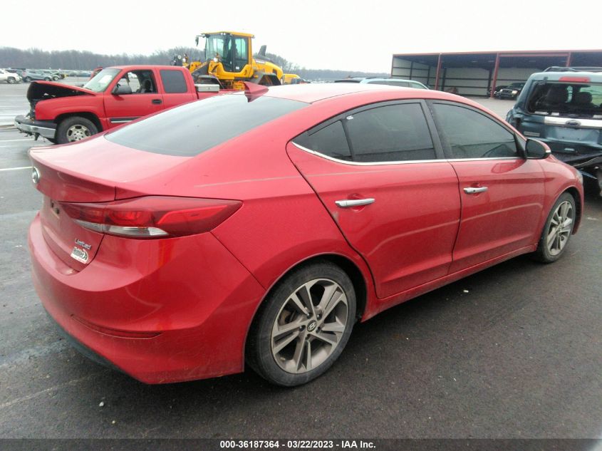 2017 HYUNDAI ELANTRA LIMITED - 5NPD84LF1HH016661