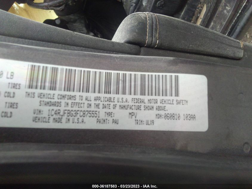 2015 JEEP GRAND CHEROKEE LIMITED - 1C4RJFBG3FC875551