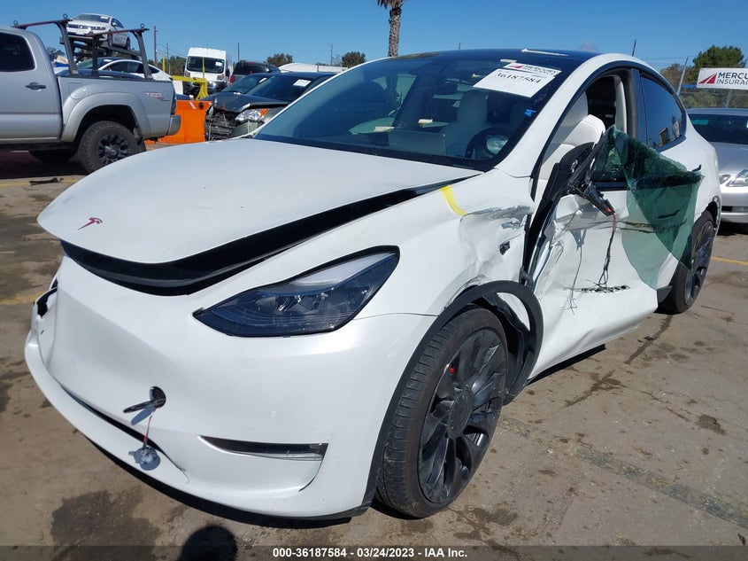 VIN 7SAYGDEF7NF447553 2022 TESLA MODEL Y PERFORMANCE
