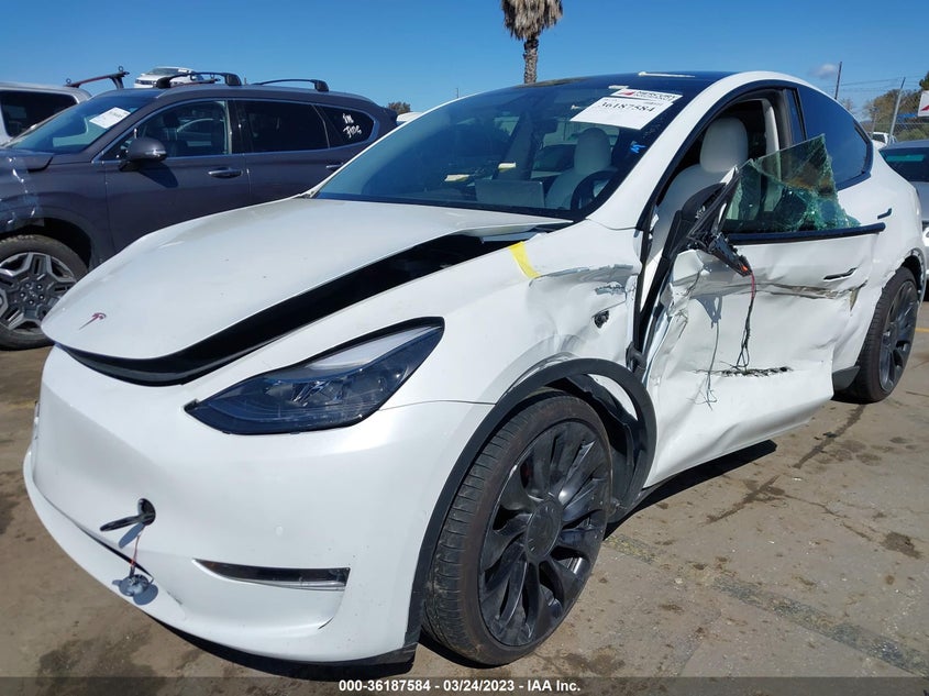 VIN 7SAYGDEF7NF447553 2022 TESLA MODEL Y PERFORMANCE