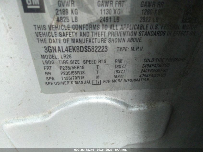 2013 CHEVROLET CAPTIVA SPORT FLEET LTZ - 3GNAL4EK8DS582223