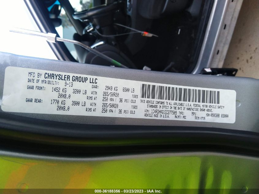 2014 DODGE DURANGO SXT - 1C4RDHAG1EC277509