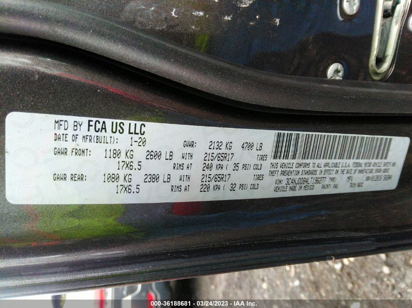2020 JEEP COMPASS TRAILHAWK - 3C4NJDDB4LT196277