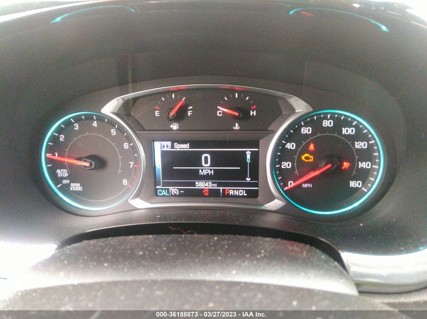 2019 CHEVROLET TRAVERSE LT CLOTH - 1GNEVGKW9KJ195618