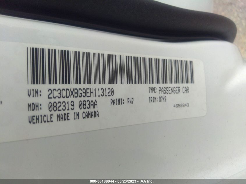 2014 DODGE CHARGER SE - 2C3CDXBG9EH113120