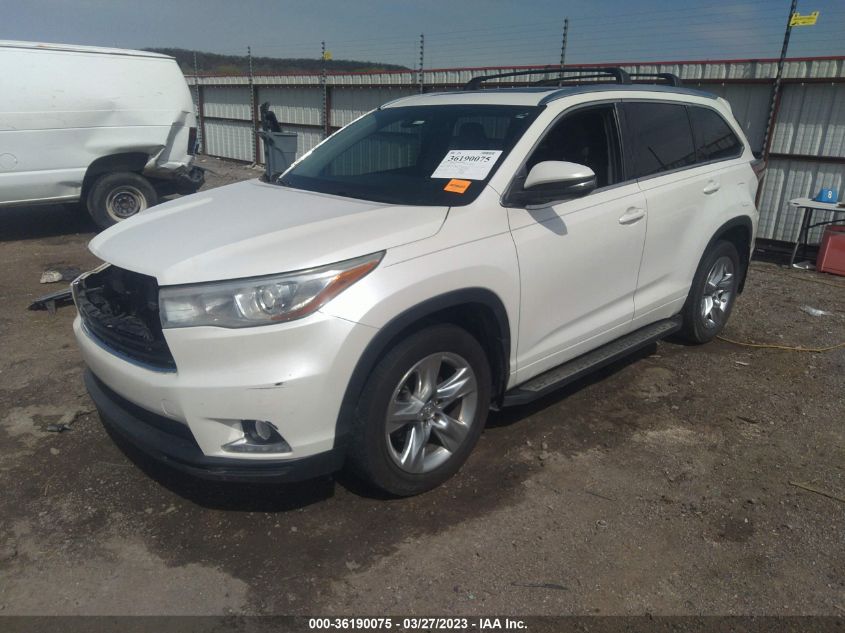 2015 TOYOTA HIGHLANDER LIMITED - 5TDDKRFH8FS135097