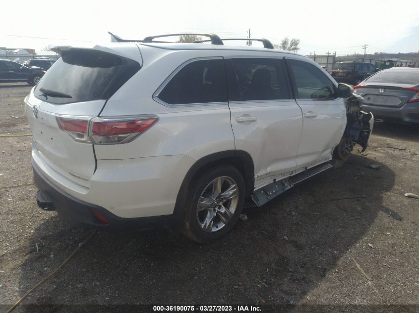 2015 TOYOTA HIGHLANDER LIMITED - 5TDDKRFH8FS135097