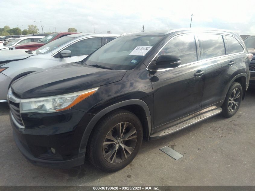 2016 TOYOTA HIGHLANDER XLE - 5TDKKRFHXGS503062