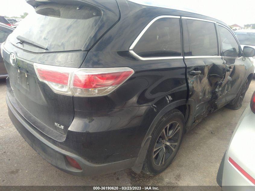 2016 TOYOTA HIGHLANDER XLE - 5TDKKRFHXGS503062