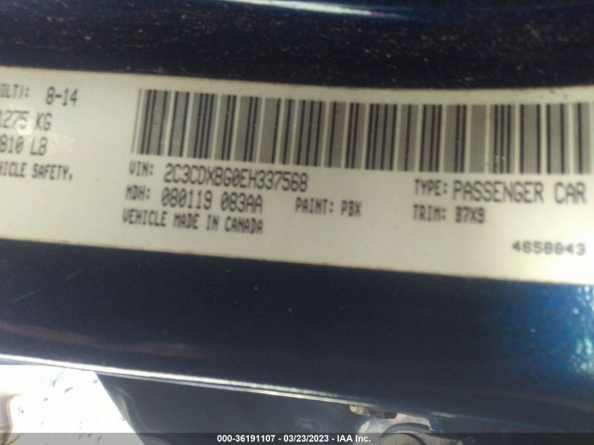 2014 DODGE CHARGER SE - 2C3CDXBG0EH337568