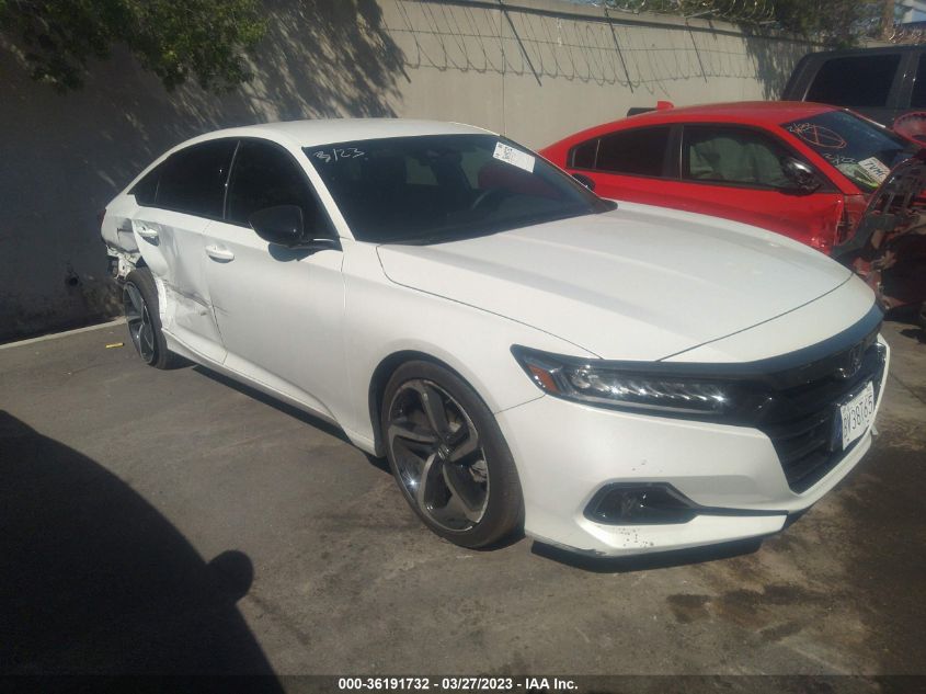 2022 HONDA ACCORD SEDAN SPORT - 1HGCV1F39NA091052