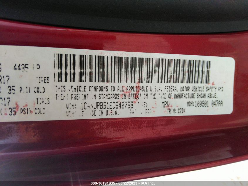 2014 JEEP PATRIOT SPORT - 1C4NJPBB1ED642768