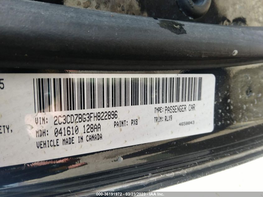 2015 DODGE CHALLENGER SXT PLUS - 2C3CDZBG3FH822896
