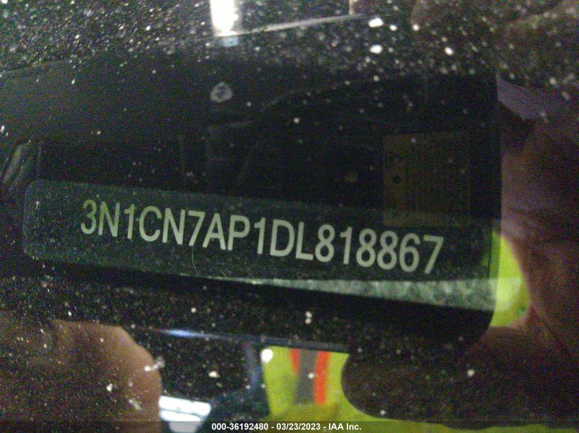 2013 NISSAN VERSA SV - 3N1CN7AP1DL818867