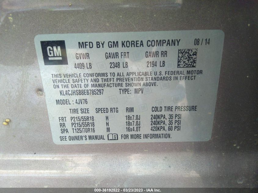 2014 BUICK ENCORE PREMIUM - KL4CJHSB8EB785297